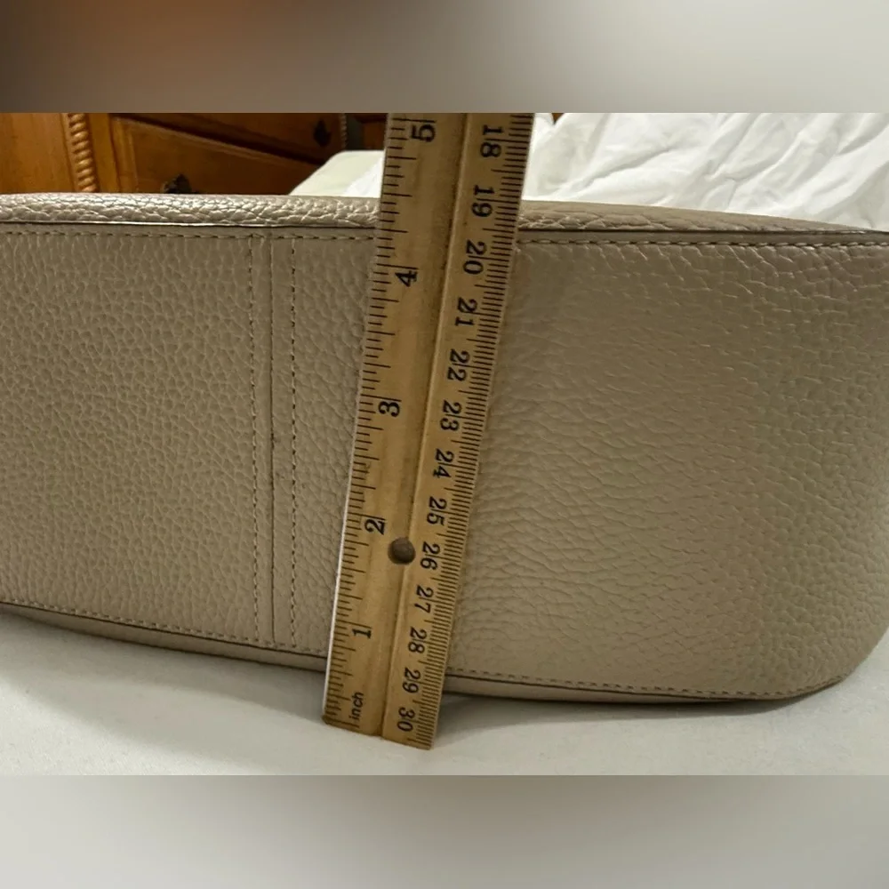 Kate Spade New York Pebbled Shoulder Bag Beige Tan Project Bag - Picture 8 of 13